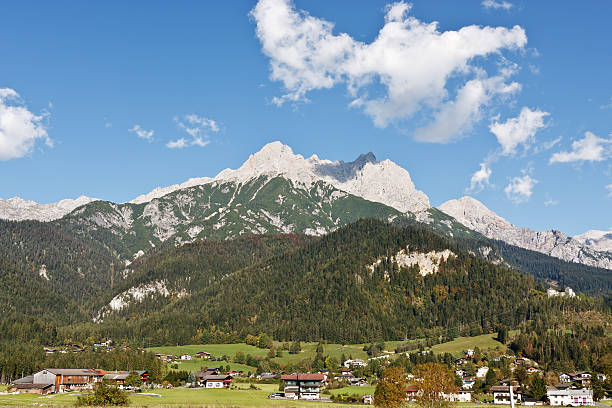 istock Mountain landscape with blue sky above 134189593