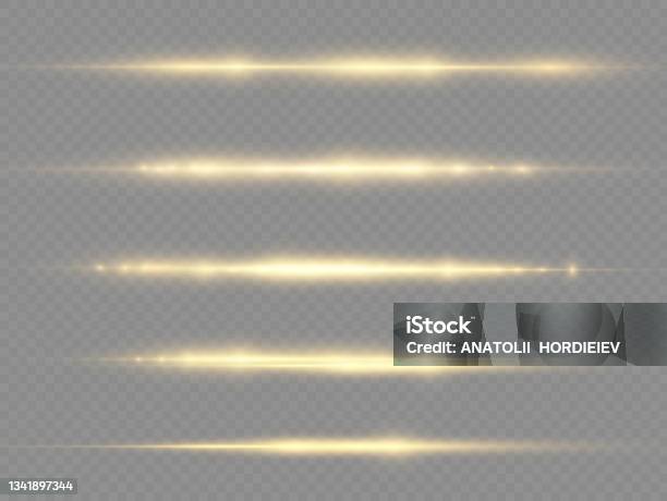 Yellow Flashline Background Horizontal Light Ray Flash Yellow Horizontal Line Stock Illustration ...