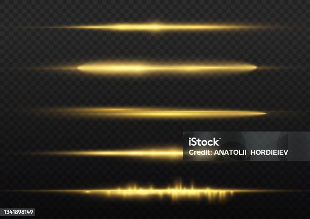 Yellow Flashline Background Horizontal Light Ray Flash Yellow Horizontal Line Stock Illustration ...
