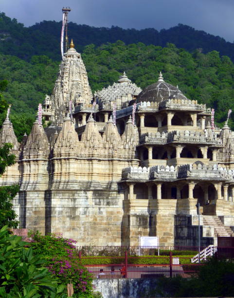 Exterior view of the Jainist temple, Ranakpur, Rajasthan, India Exterior view of the Jainist temple, Ranakpur, Rajasthan, India jainism photos stock pictures, royalty-free photos & images