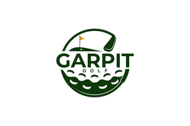 ilustraciones, imágenes clip art, dibujos animados e iconos de stock de diseño de icono de ilustración vectorial de plantilla de golf - golf