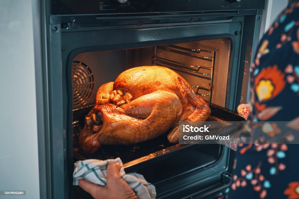 Stuffed Turkey for Thanksgiving Holidays Stuffed Turkey for Thanksgiving Holidays with Vegetables and Other Ingredients Turkey - Bird Stock Photo