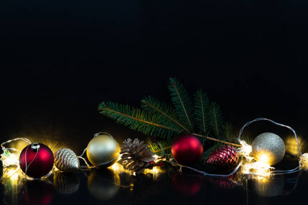 istock Happy New Year card on black background 1341911375