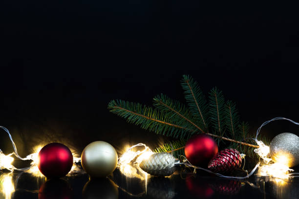 istock Happy New Year card on black background 1341911776