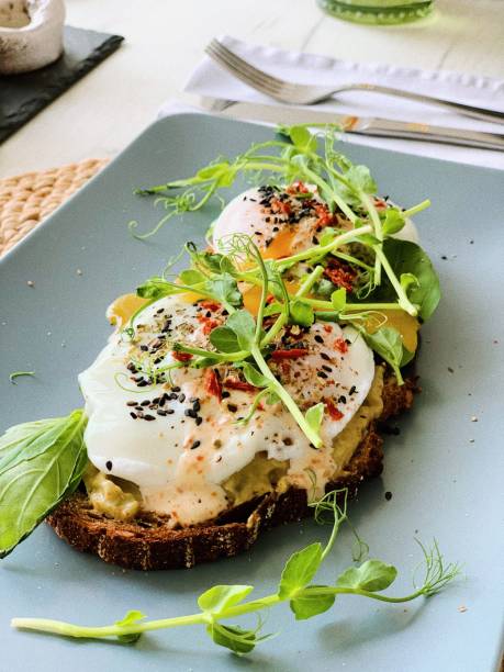 istock Poached eggs with asparagus and parmesan 1341915508