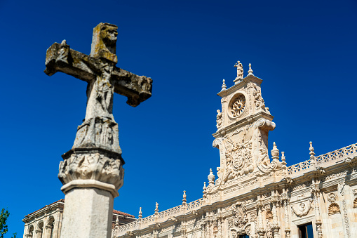 The Convento de San Marcos was built between 1514 and 1715 in Leon, Spain and is a prominent stop along the Camino de Santiago.