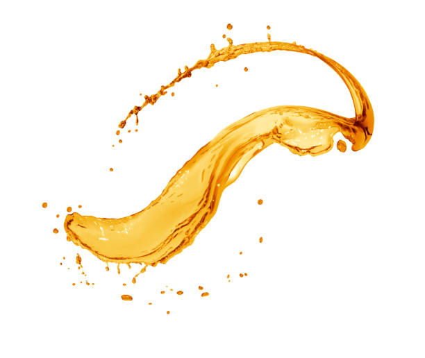 istock Splash of thick oily liquid isolated on white background 1341923236