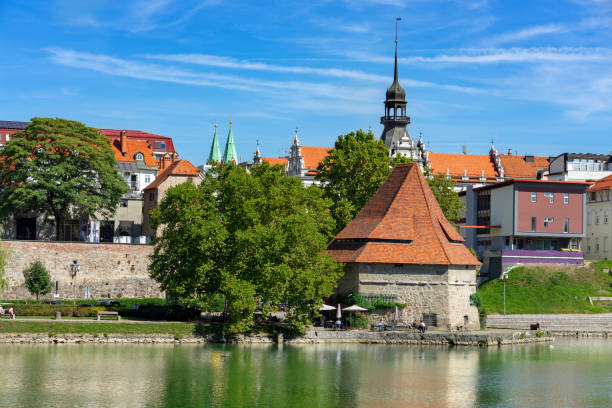 istock Maribor Synagogue with city skyline and Drava river 1341924179