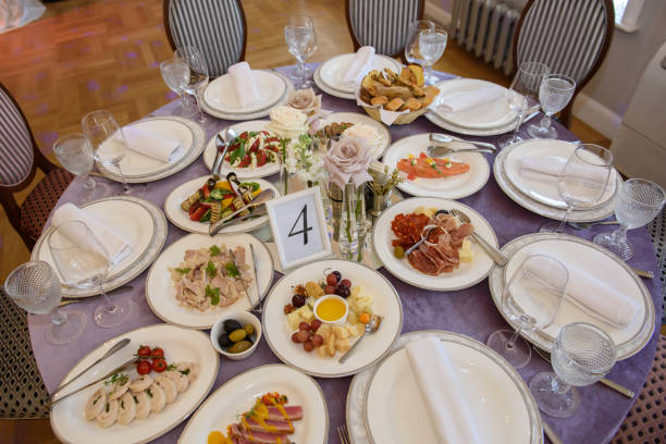istock A table with food dishes in the restaurant. 1341927316