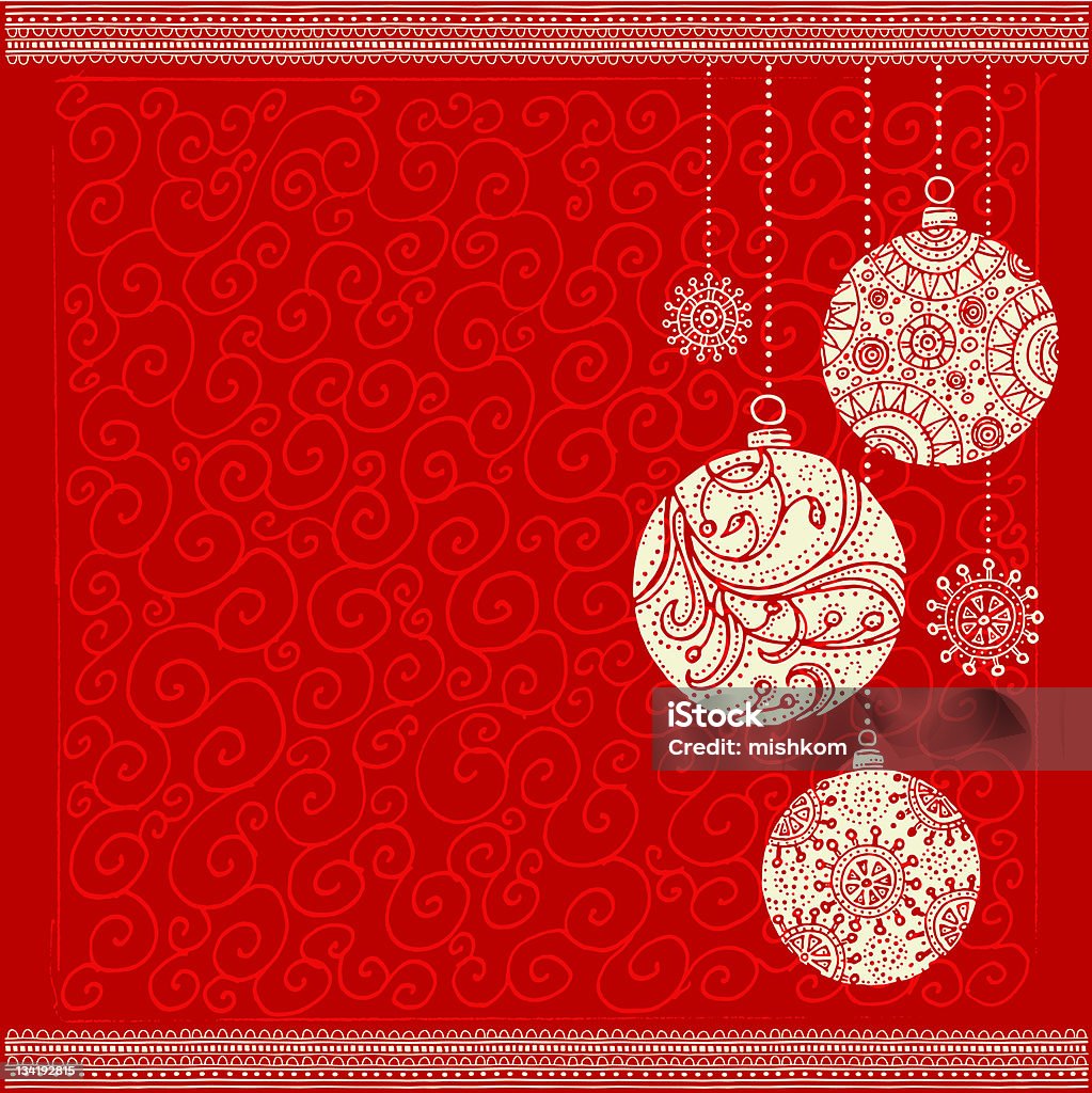 Fundo de Natal - Vetor de Bola de Árvore de Natal royalty-free