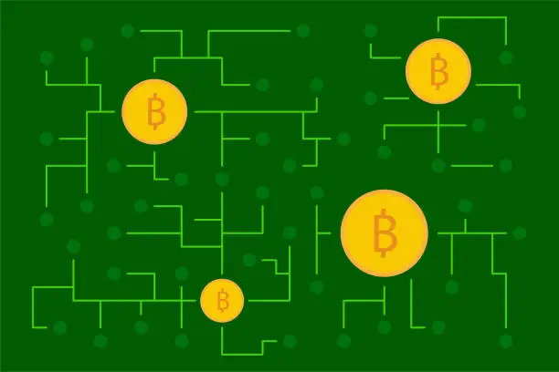 Vector illustration of Bitcoin Abstract Background