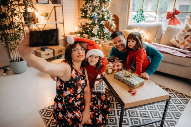 istock Happy family during the holidays 1341945931