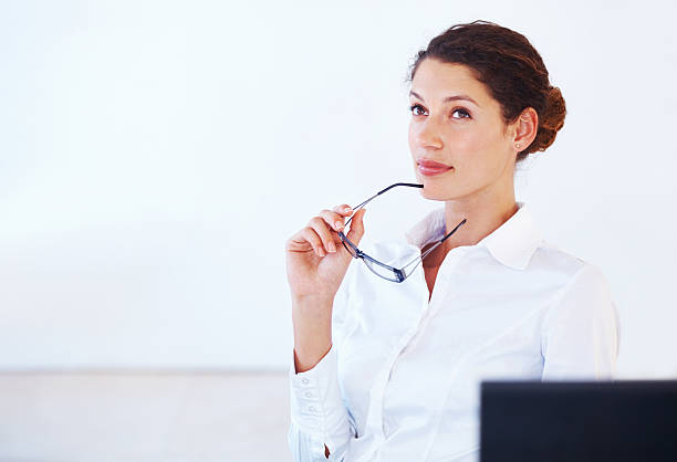 istock Businesswoman contemplating 134194675
