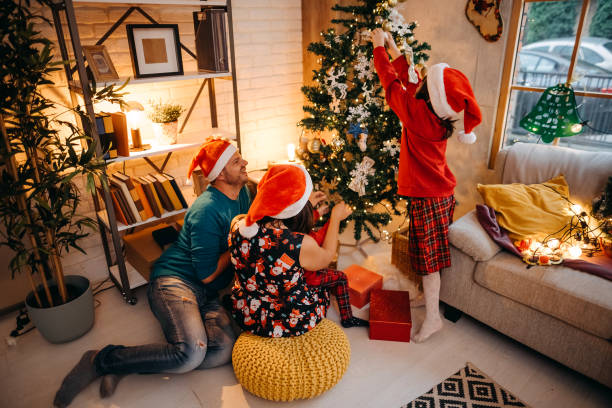 istock Happy family during the holidays 1341946870