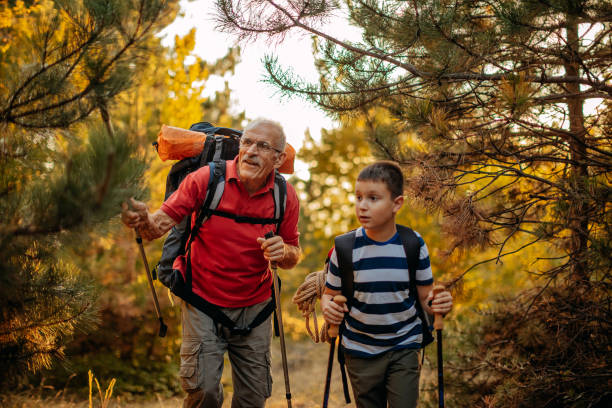istock Hiking with grandson 1341947096