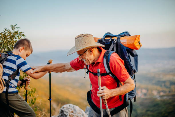istock Hiking with grandson 1341947298