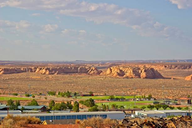 istock View Overlooking High School Athletic Fields In Arizona High Desert 1341948701