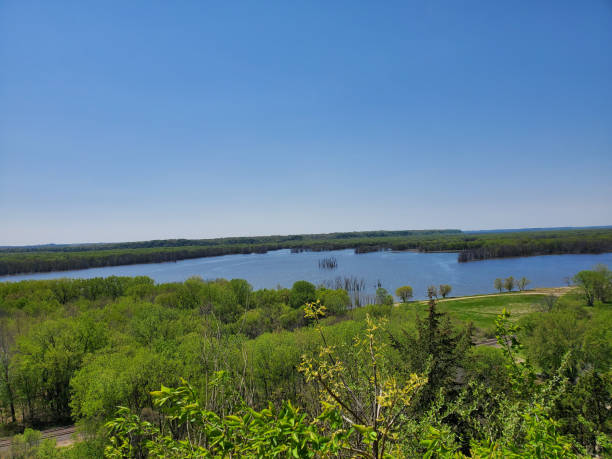 istock Landscape of Ohio River between Forest 1341950944