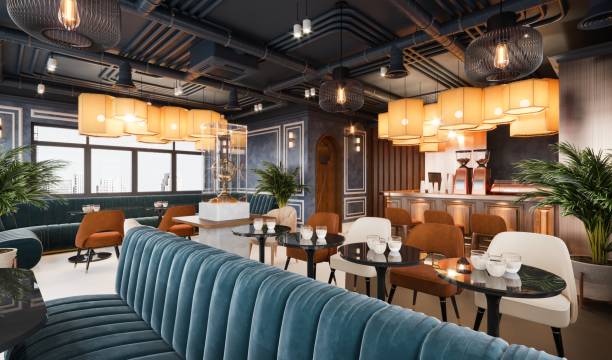istock 3D render of cafetaria and restaurant 1341952337
