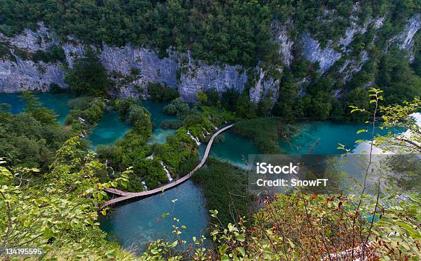 Vista Dallalto Di Laghi Di Plitvice - Fotografie stock e altre immagini di Ambientazione esterna - Ambientazione esterna, Bellezza naturale, Blu