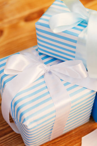 istock Pile of gift boxes stacked close up 1341955961