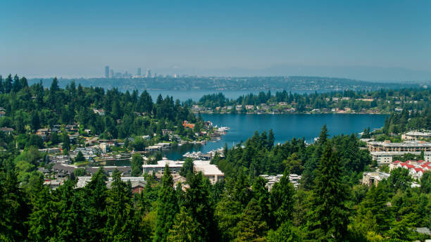 istock Houses Around Meydenbauer Bay in Bellevue, Washington 1341966301