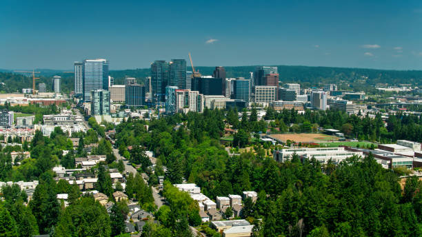 istock Aerial Shot of Bellevue, Washington 1341966308