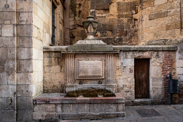 Fountain dating back to 1801 in Leon, Spain.