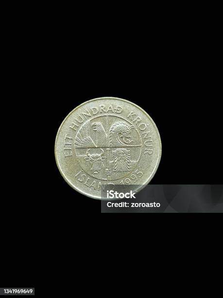 100 Icelandic Krona Coin Isolated Stock Photo - Download Image Now - Banking, Brazil, Business