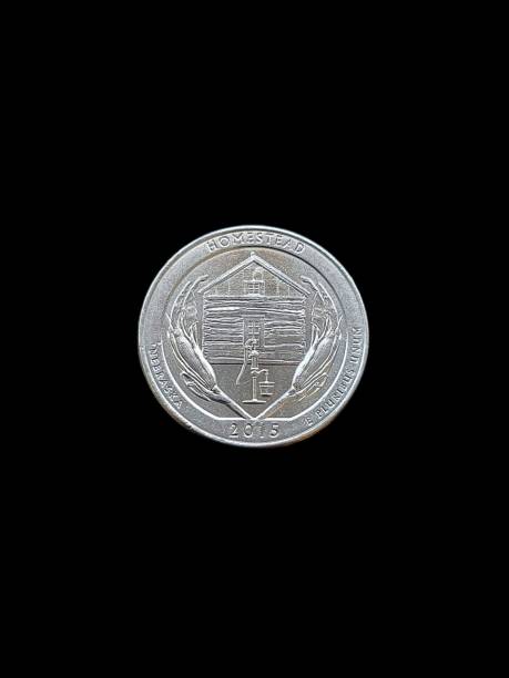 istock Homestead National Monument Quarter coin isolated. 1341969730