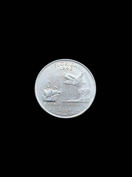 istock Coin 25 US cents. States and territories. 1341969923
