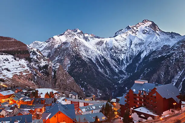 Photo of Ski resort in French Alps
