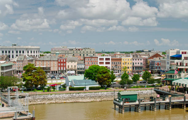 istock New Orleans Waterfront - Drone Shot 1341970835
