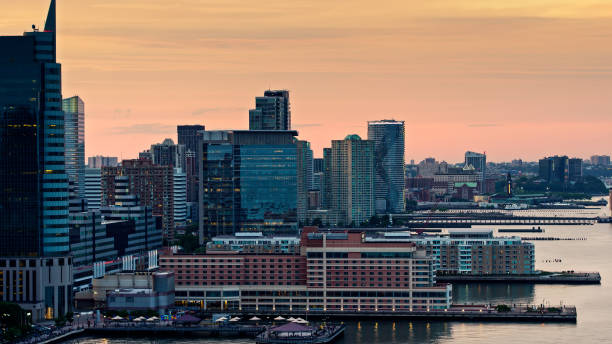 istock Jersey City Waterfront at Sunset - Aerial 1341973549