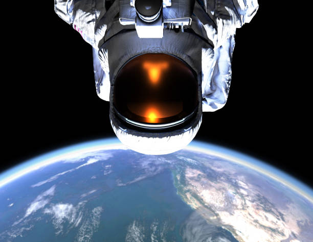 istock 3D illustration of Earth and astronaut 1341980113