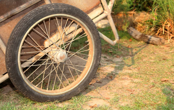 istock Rubber wheels on the trolley 1341981338