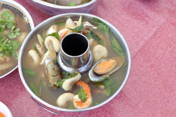 istock Thai Seafood Hot Pot is getting hot 1341981638