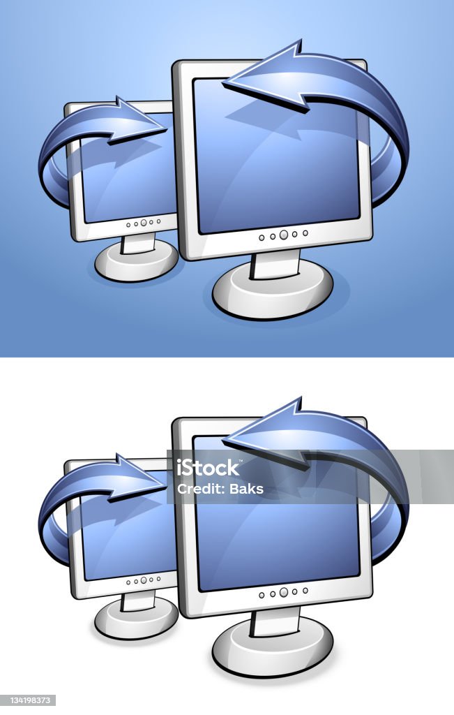 Computer Data Transmission Stock Illustration - Download Image Now ...