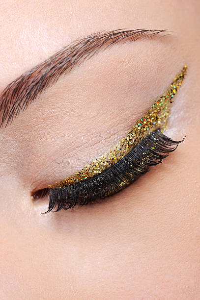 istock Eye make-up with  golden color 134198628