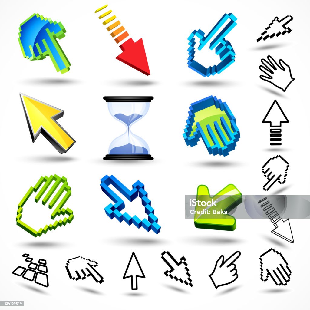 Computer Arrows Stock Illustration - Download Image Now - Abstract ...