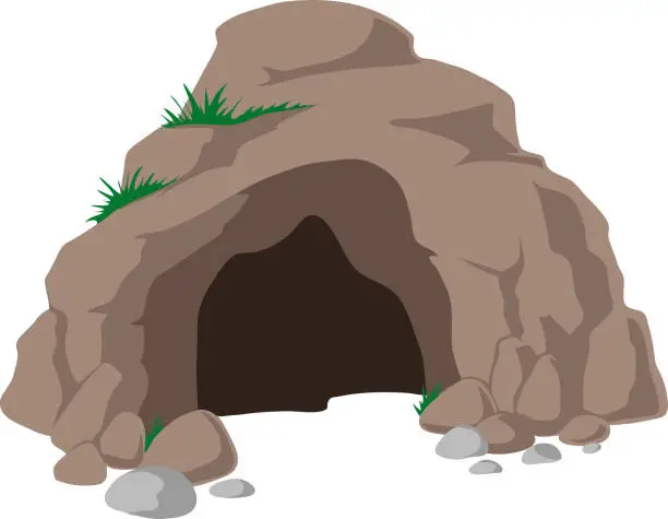 Vector illustration of Cave opening