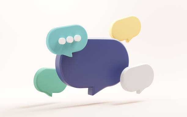 istock Bubble talk or comment sign symbol on yellow background. 1341998690