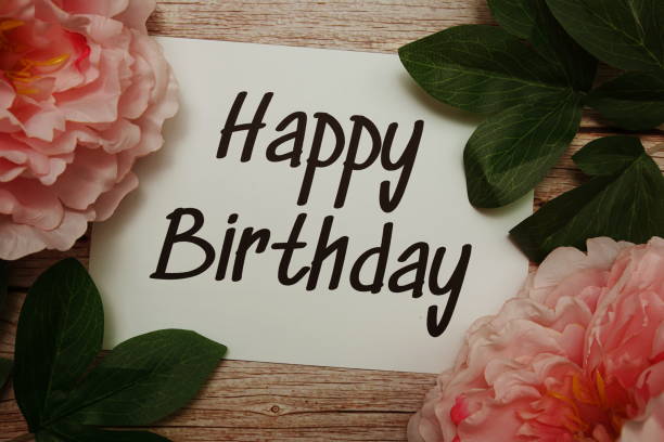istock Happy Birthday typography text on wooden background 1341999860