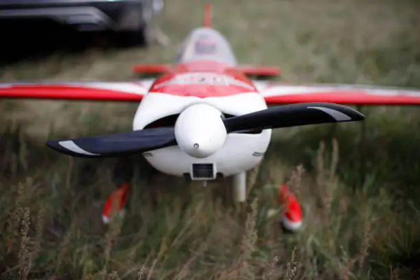 Photo of Radio control rc airplane toy model on ground