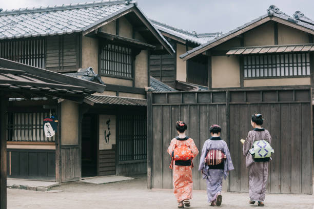 istock Japanese mother with daughters 1342009297