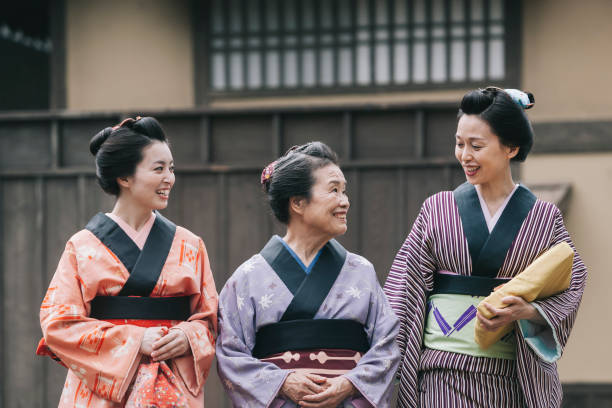 istock Japanese mother with daughters 1342009301