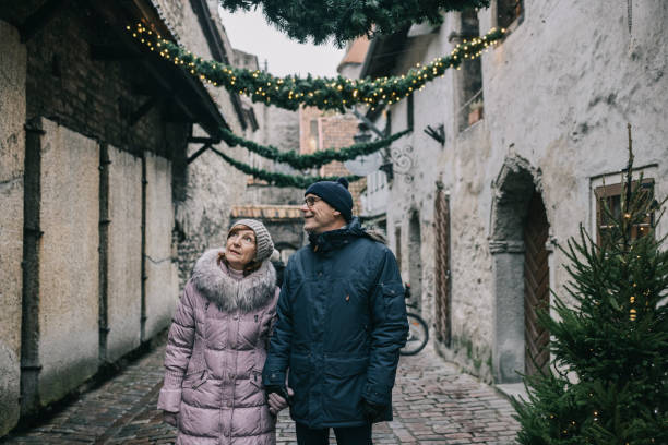 istock Couple exploring Tallinn old town 1342009379