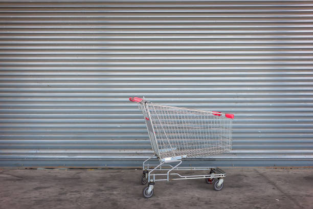 istock Disappear Customer On Store Font To Online Shopping 1342015523