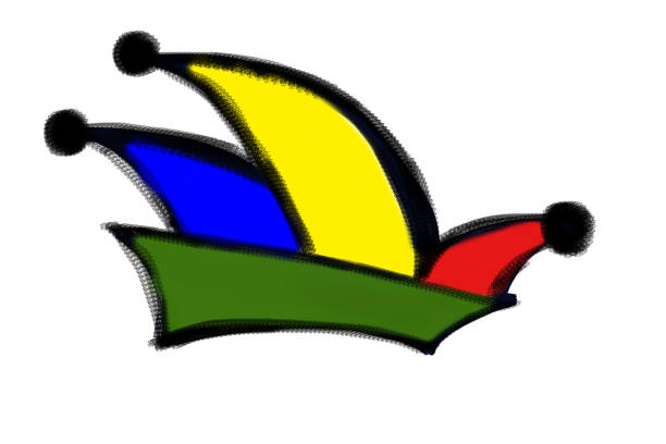 narrenhut, karnevalsmütze kinderzeichnung vektor - köln stock-grafiken, -clipart, -cartoons und -symbole