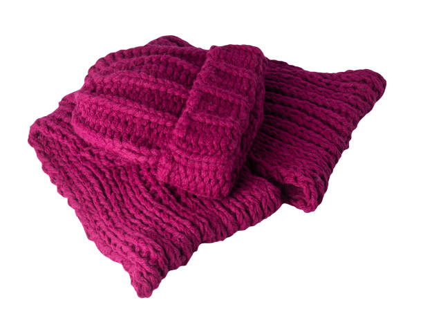 istock set of hat and scarf isolated on white background. warm winter accessory 1342019120